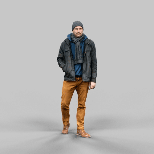 Free Casual Male Walking Pose