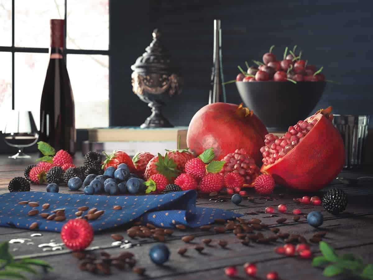 Image result for berries and pomegranate