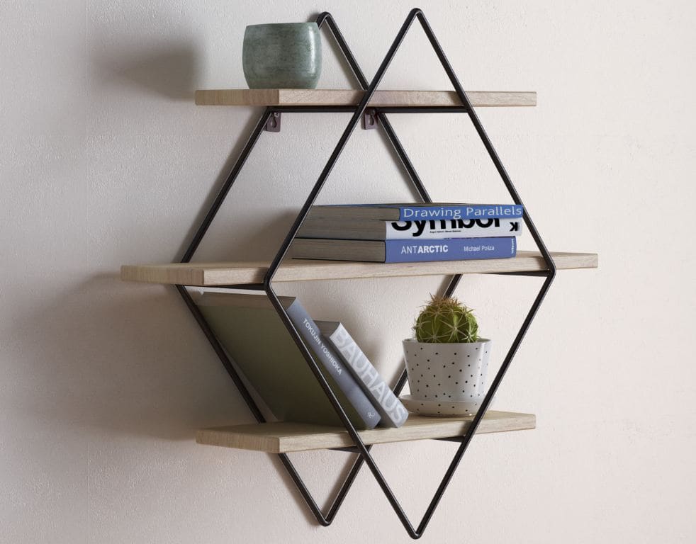 Diamond Cross Planes Shelf
