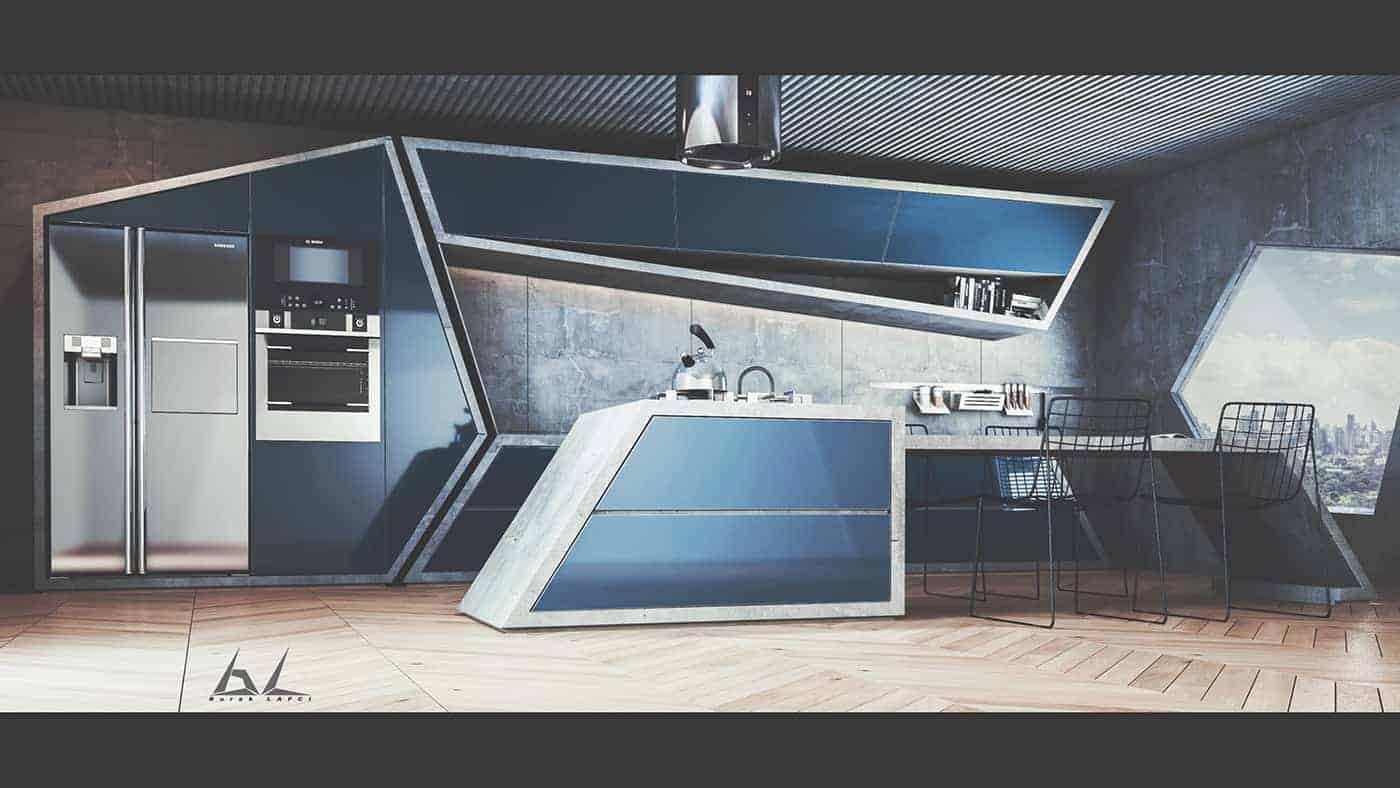 Free 3D Scene Future Kitchen