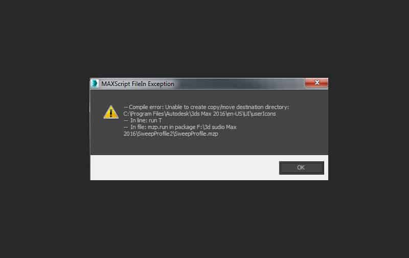 File load unable. Unable to create Directory что это. Исправление ошибки unable to create MICROPHONERECOCLIENT. MAXSCRIPT. 3d Max 22 System Error.