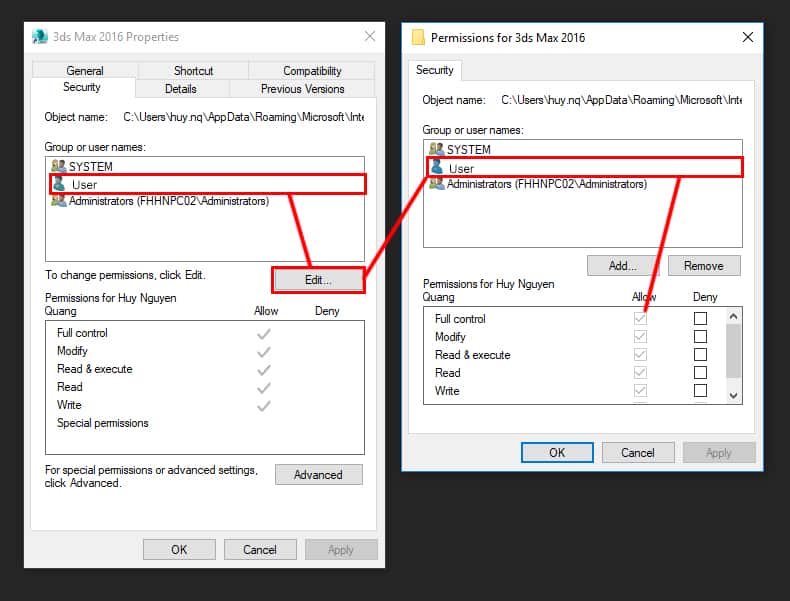 How to fix: Unable to create copy/move destination directory in 3dsMax