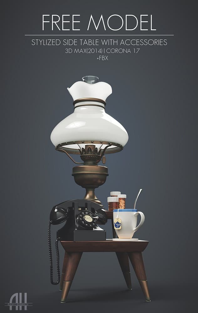 Free Model Stylized Side Table