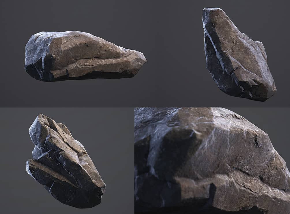 Free low poly rocks