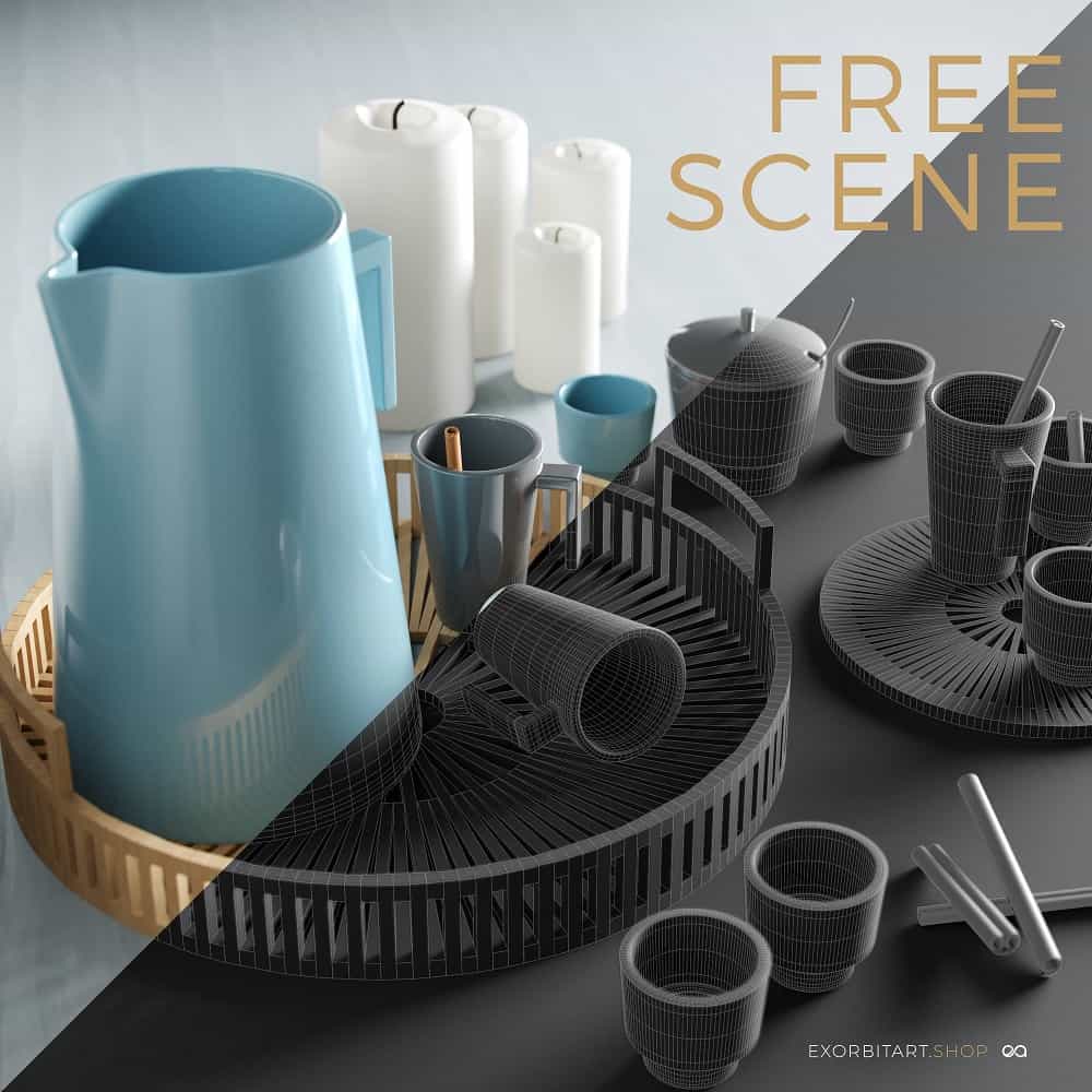 Free Models Simple Cup Set Benjamin Springer