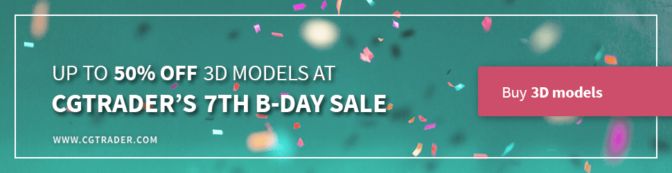 CGTRADER 7TH BIRTHDAY SALE!  
