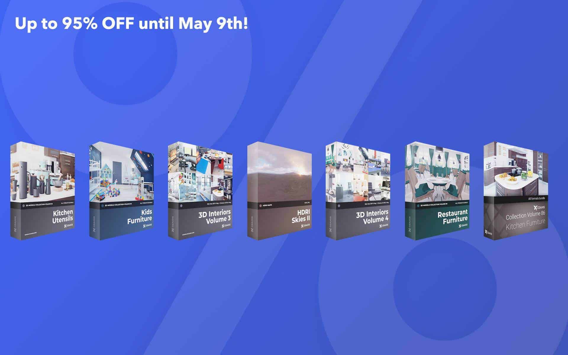 Special offer Up to 95% OFF for CGAxis Collections until May 9th