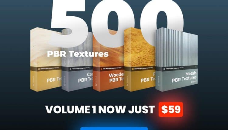 500 PBR Textures Volume 1 is on sale CGAXIS