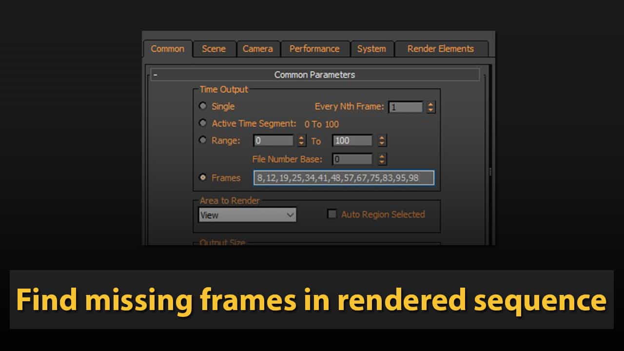How to find missing frames in rendered sequence