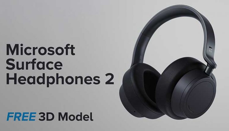 microsoft surface headphones 3d model