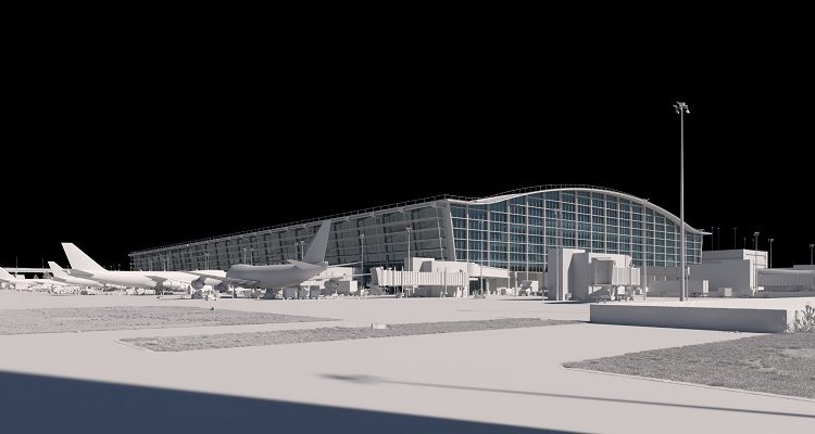 Free Scene 3D models London heathrow airport terminal Nhan Le_2