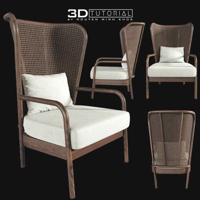 Free 3D Model Flint Lounge Chair | Nguyen Minh Khoa