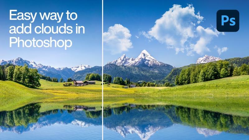 Easy way to add clouds in Photoshop (100 Free Cloud Brushes)