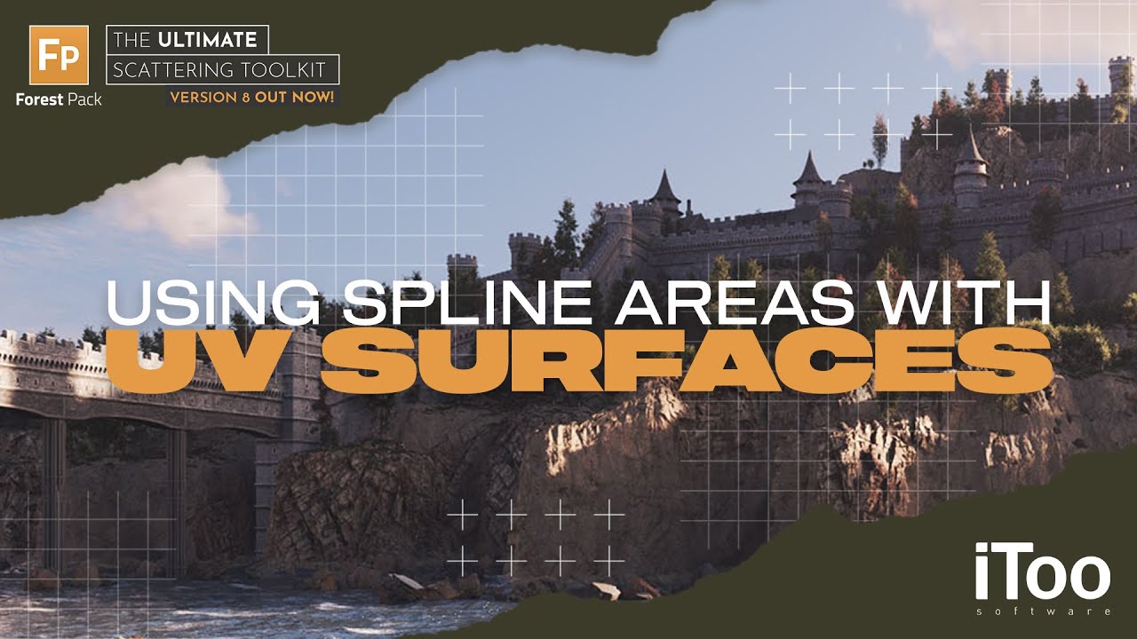 Forest Pack 8: Using Spline Areas with UV Surfaces