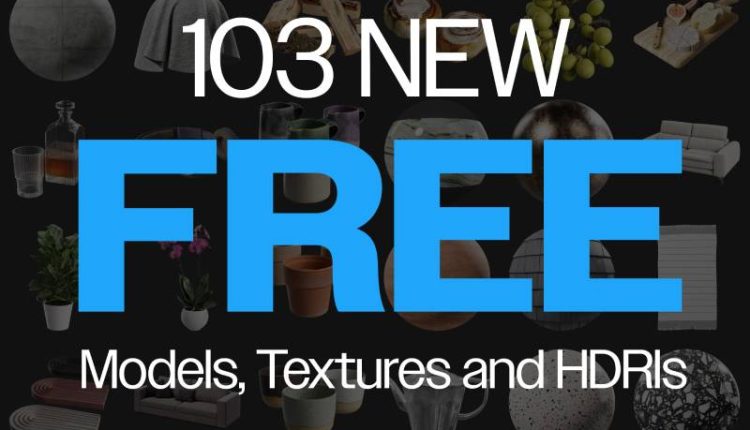 103 new FREE models, textures and HDRIs from Poliigon