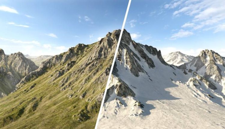 How To Create Mountains with Custom Materials