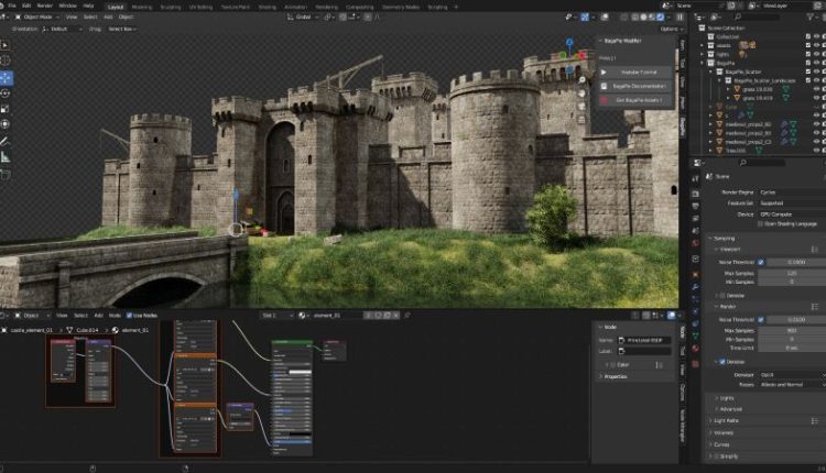 Free 3D Model Medieval Castle Kitbash