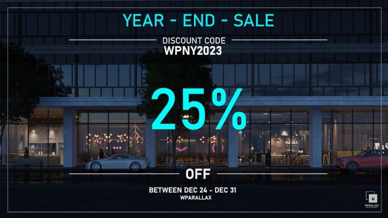Year End Sale - 25% Coupon wParallax