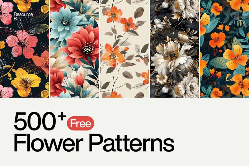 500+ Free Flower Seamless Patterns
