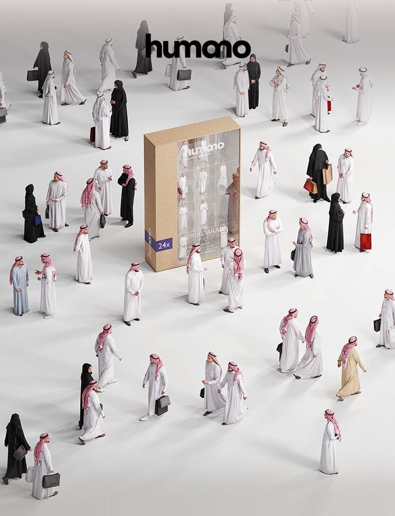 Arab Aerial models-Humano3D