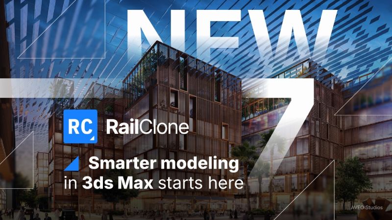 RailClone 7 is here with enhanced spline tools, better usability, faster performance, and a brand-new library system. Discover why this is the best version yet for parametric modeling in 3ds Max.