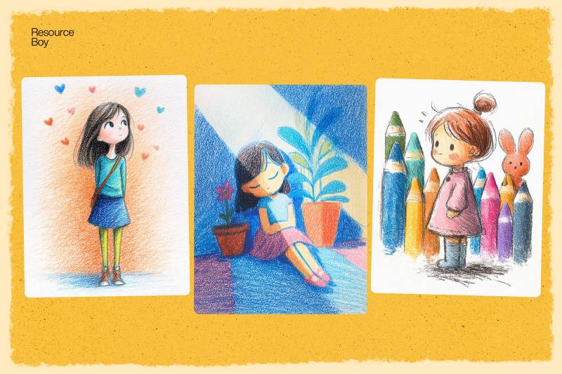 Download free Crayon Brushes for Photoshop by Resource Boy. Perfect for adding a handmade, textured, and childlike charm to your digital artwork and graphic design projects.